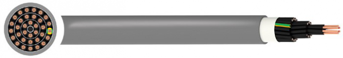 YSLY-JZ Gelbgrün-flexibles Stromkabel, bloße kupferne industrielles Instrument-Kabel